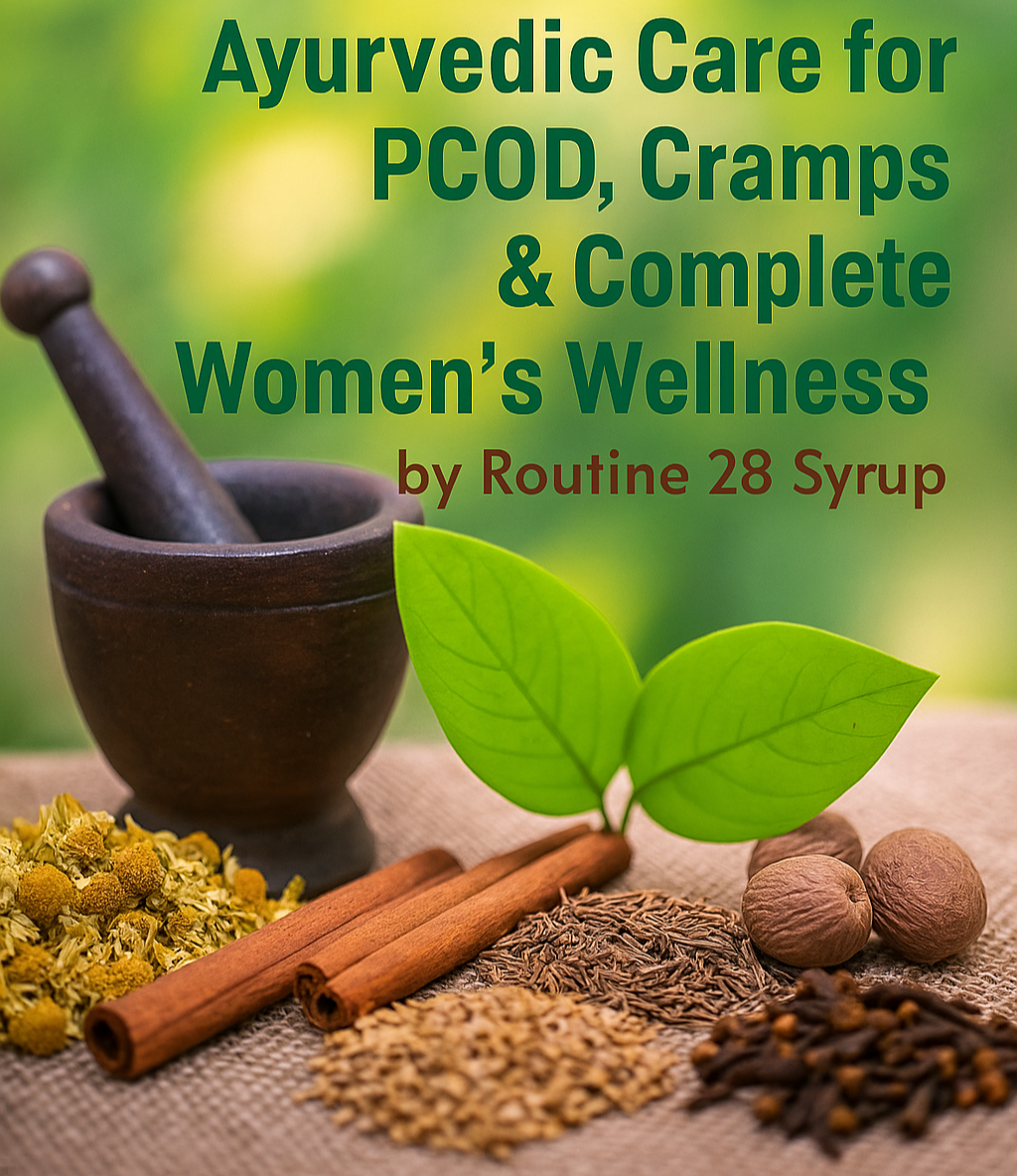 Ayurvedic Care for PCOD, Cramps & Complete Women’s Wellness by Routine 28 Syrup