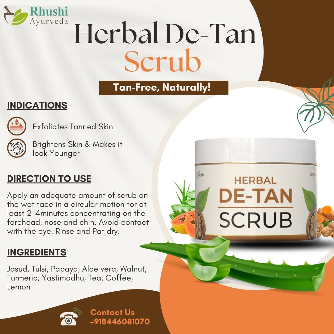 Herbal D-Tan Scrub 200gm(For Skin Care).