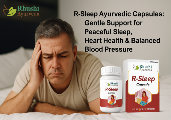 R-Sleep Ayurvedic Capsules: Gentle Support for Peaceful Sleep, Heart Health Balanced Blood Pressure