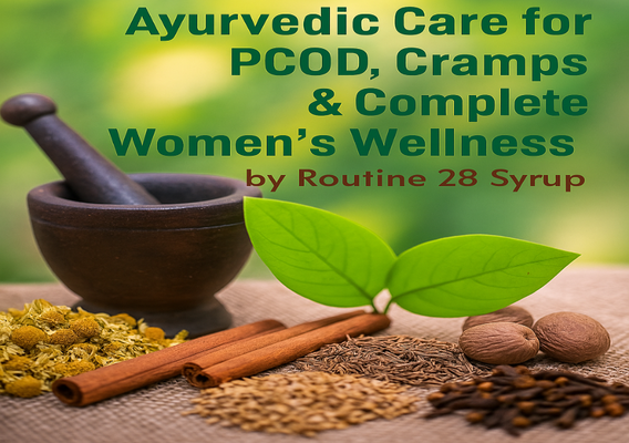 Ayurvedic Care for PCOD, Cramps & Complete Women’s Wellness by Routine 28 Syrup