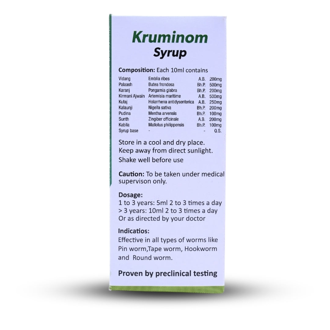 Kruminom Syrup(Effective against All Type of Worms).