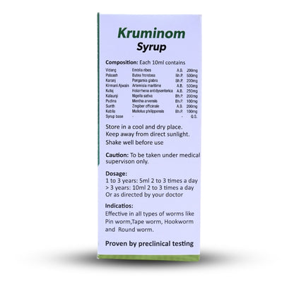 Kruminom Syrup(Effective against All Type of Worms).