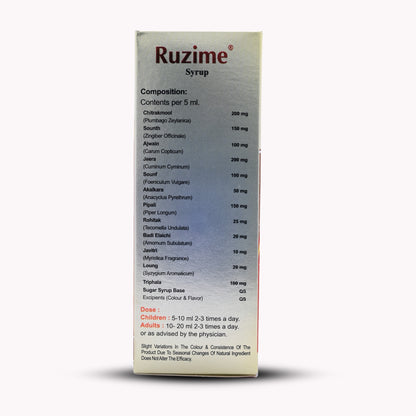 Ruzime Syrup (Digestive Syrup).