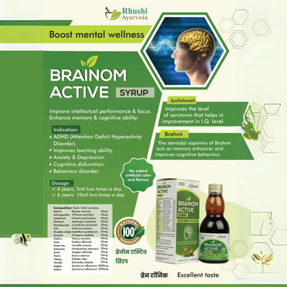 Brainom Active Syrup(Boost Mental Wellness).