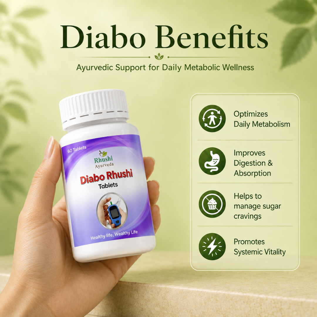 Diabo Rhushi Tablet | Ayurvedic Sugar Management & Metabolic Support | 100% Natural