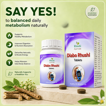 Diabo Rhushi Tablet | Ayurvedic Sugar Management & Metabolic Support | 100% Natural