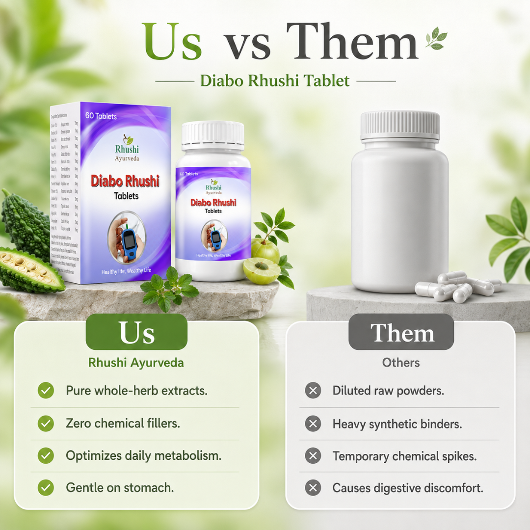Diabo Rhushi Tablet | Ayurvedic Sugar Management & Metabolic Support | 100% Natural