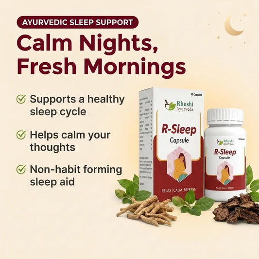 R-Sleep | 100% ayurvedic | Helps in anxiety & stress management | 30 Vegan Capsules