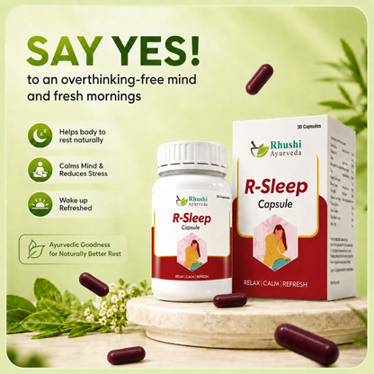 R-Sleep | 100% ayurvedic | Helps in anxiety & stress management | 30 Vegan Capsules