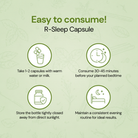 R-Sleep | 100% ayurvedic | Helps in anxiety & stress management | 30 Vegan Capsules